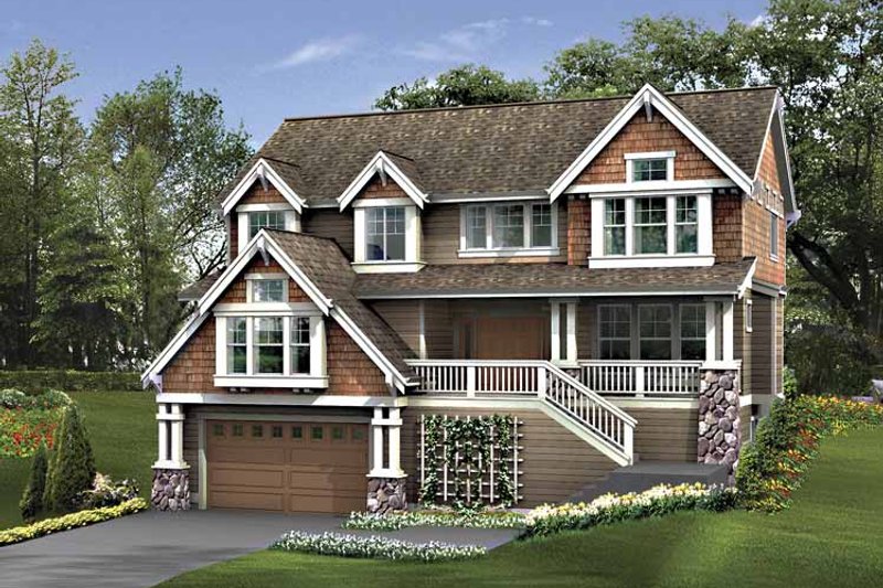Dream House Plan - Craftsman Exterior - Front Elevation Plan #132-402