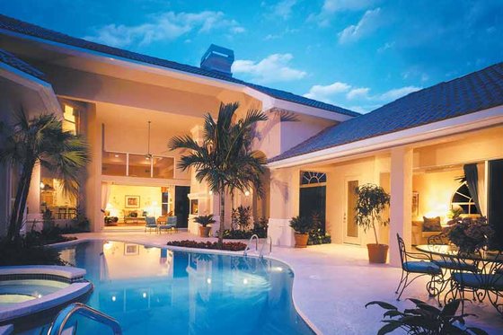 Exterior - Front Elevation 4 for Mediterranean House Plan #930-50 - 4 bed, 3.5 bath