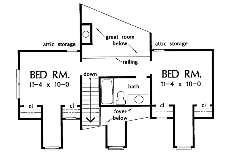 Home Plan - Floor Plan - Upper Floor for Country House Plan #929-216 - 3 bed, 2.5 bath