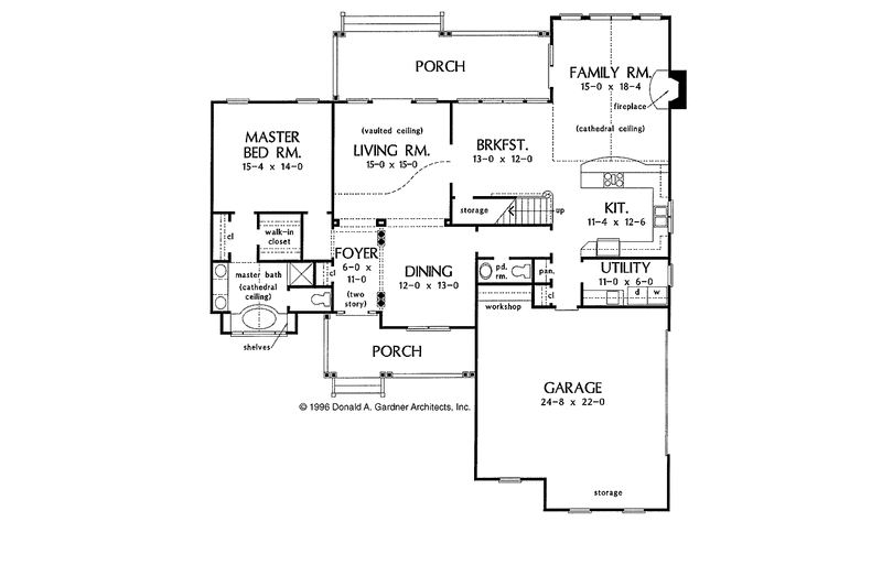 Home Plan - Floor Plan - Main Floor for Traditional House Plan #929-258 - 4 bed, 3.5 bath