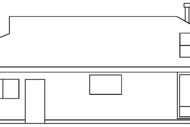 Architectural House Design - Exterior - Rear Elevation for Prairie House Plan #60-944 - 2 bed, 2 bath