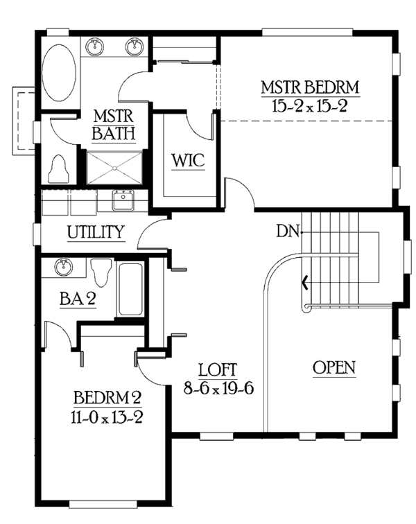 Home Plan - Craftsman Floor Plan - Upper Floor Plan #132-290