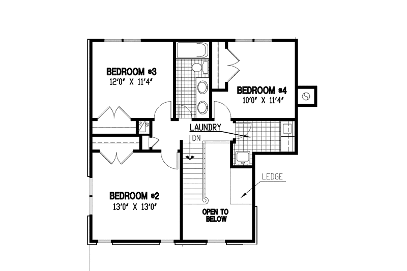 House Plan Design - Floor Plan - Upper Floor for Country House Plan #953-110 - 4 bed, 2.5 bath