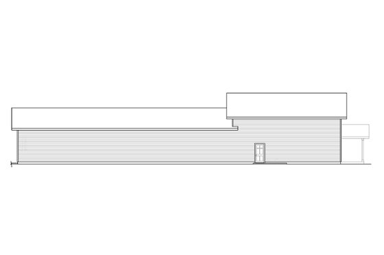 Exterior - Rear Elevation for Ranch House Plan #124-793, 1 bath