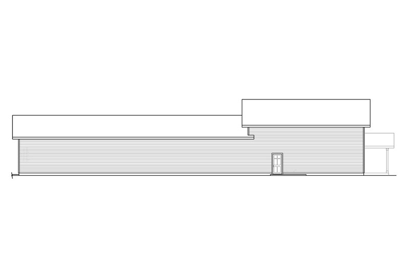 Home Plan - Exterior - Rear Elevation for Ranch House Plan #124-793, 1 bath