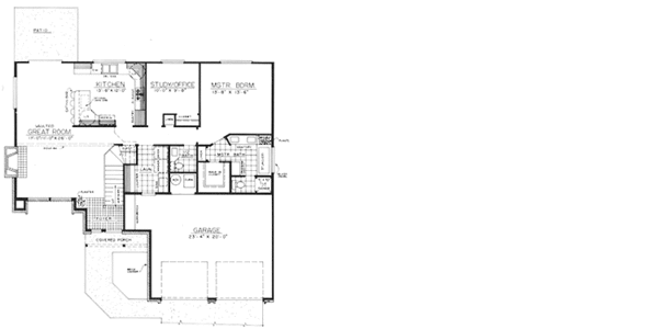 Architectural House Design - Country Floor Plan - Main Floor Plan #303-467