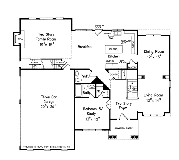 Dream House Plan - Colonial Floor Plan - Main Floor Plan #927-578