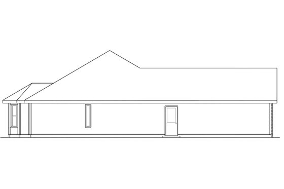 Exterior - Other Elevation for Ranch House Plan #124-295 - 4 bed, 2.5 bath
