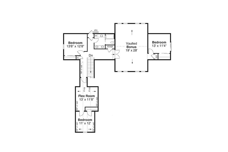House Blueprint - Floor Plan - Upper Floor for Craftsman House Plan #124-1355 - 5 bed, 3.5 bath