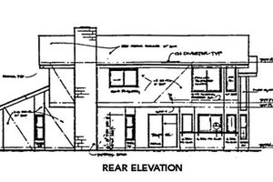 Exterior - Rear Elevation for Modern House Plan #312-770 - 4 bed, 3 bath
