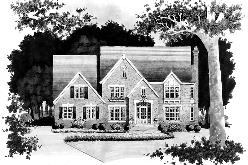 Dream House Plan - Exterior - Front Elevation 3 for Traditional House Plan #429-75 - 4 bed, 3 bath