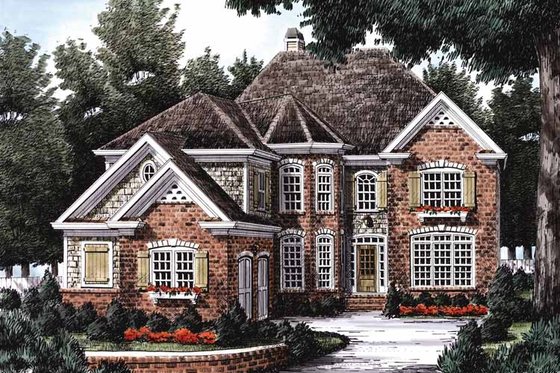 Exterior - Front Elevation 6 for Country House Plan #927-654 - 5 bed, 4.5 bath