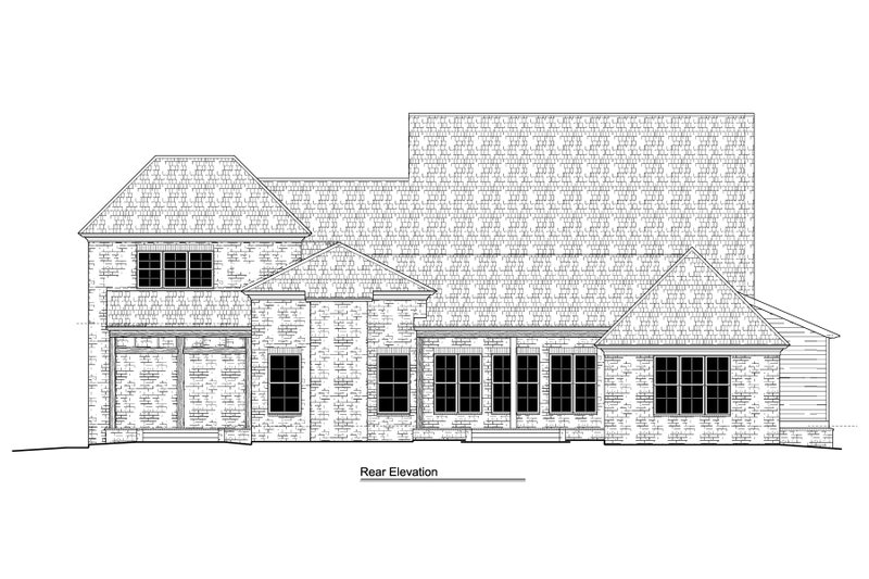 Home Plan - Exterior - Rear Elevation for Modern House Plan #1081-15 - 4 bed, 4.5 bath