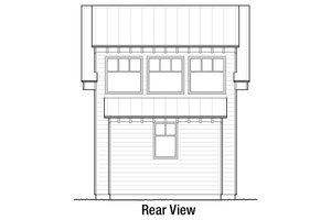 Exterior - Rear Elevation for Cottage House Plan #915-2 - 3 bed, 1.5 bath