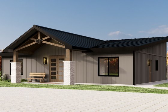 Exterior - Other Elevation 1 for Modern House Plan #1064-317 - 3 bed, 2 bath