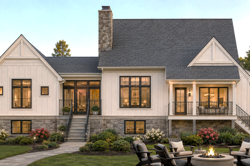 Dream House Plan - Exterior - Rear Elevation for Craftsman House Plan #928-56 - 3 bed, 3.5 bath