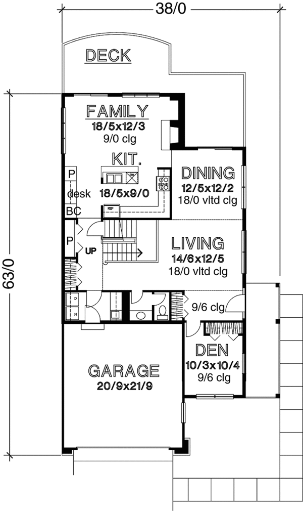House Plan Design - Prairie Floor Plan - Main Floor Plan #320-1405