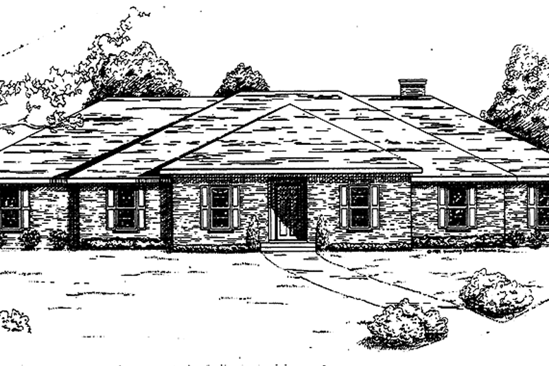 Dream House Plan - Ranch Exterior - Front Elevation Plan #30-283