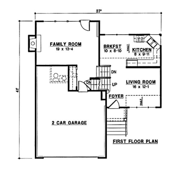 Traditional Floor Plan - Main Floor Plan #67-142