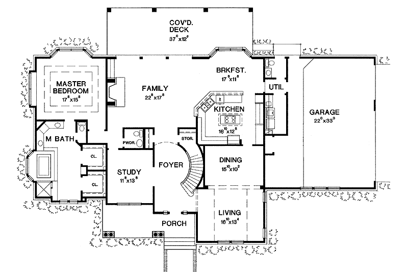 Home Plan - Floor Plan - Main Floor for Traditional House Plan #472-93 - 4 bed, 3 bath