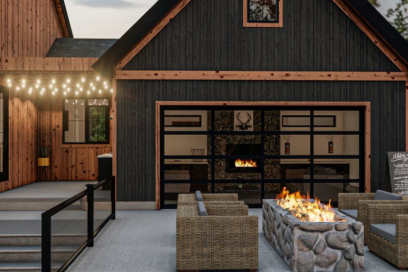 House Design - Exterior - Outdoor Living for Cabin House Plan #455-257 - 2 bed, 2 bath