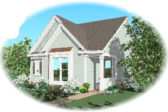 Exterior - Front Elevation for Cottage House Plan #81-189 - 3 bed, 2 bath