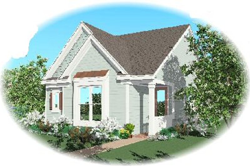 Exterior - Front Elevation 2 for Cottage House Plan #81-189 - 3 bed, 2 bath
