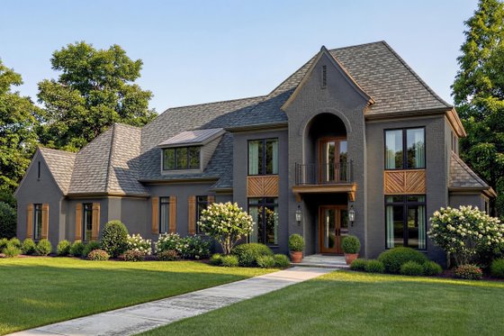 Exterior - Front Elevation 3 for Traditional House Plan #1081-48 - 5 bed, 5.5 bath