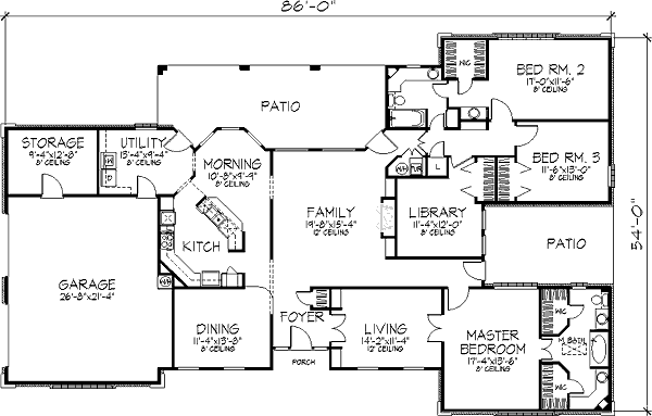 House Plan Design - European Floor Plan - Main Floor Plan #320-391