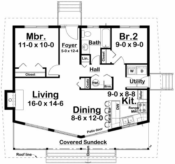 Cottage Floor Plan - Main Floor Plan #126-300