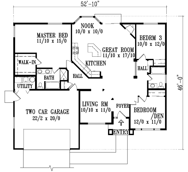 House Plan Design - Adobe / Southwestern Floor Plan - Main Floor Plan #1-1297