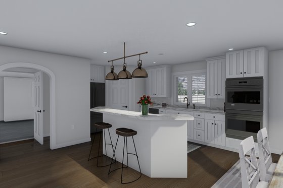 Interior - Kitchen 1 for Ranch House Plan #1060-13 - 6 bed, 3 bath