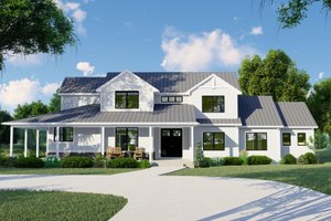 Country Exterior - Front Elevation Plan #1064-348