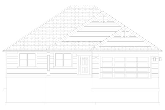 Exterior - Front Elevation 5 for Farmhouse House Plan #1060-389 - 3 bed, 2 bath