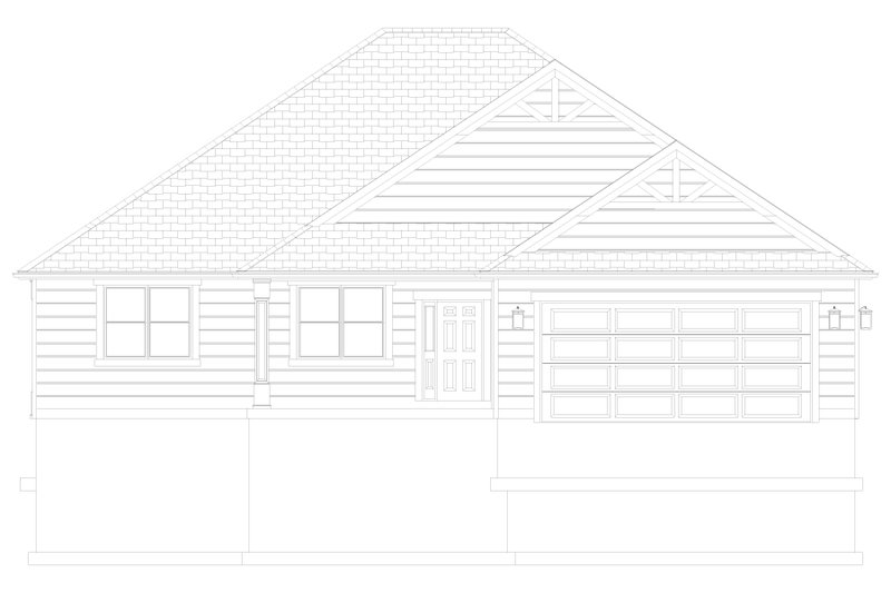 House Blueprint - Exterior - Front Elevation 5 for Farmhouse House Plan #1060-389 - 3 bed, 2 bath