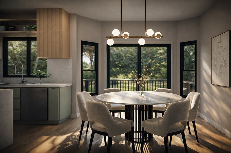 Home Plan - Interior - Dining Room for Country House Plan #124-1377 - 3 bed, 2.5 bath