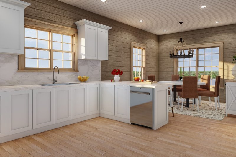 Home Plan - Interior - Kitchen for Cabin House Plan #923-389 - 3 bed, 2 bath