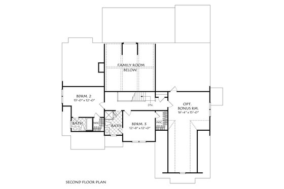 Floor Plan - Upper Floor for Traditional House Plan #927-985 - 4 bed, 4.5 bath