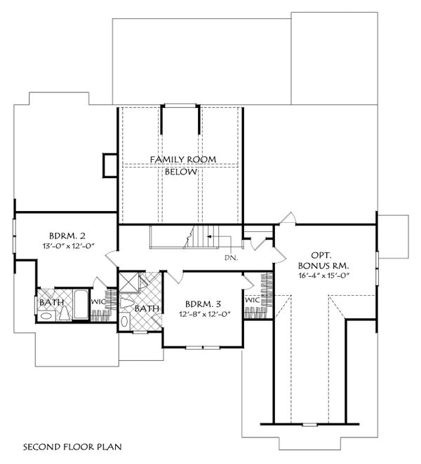 House Plan Design - Traditional Floor Plan - Upper Floor Plan #927-985