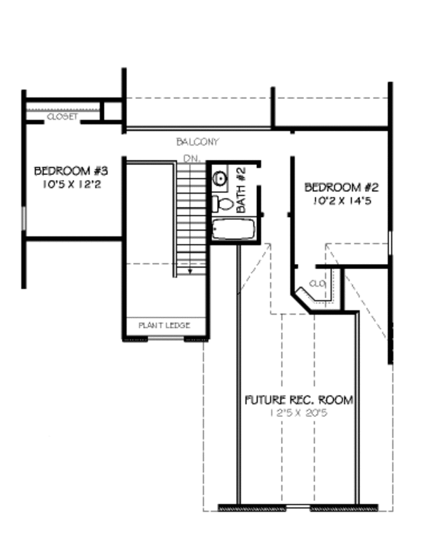 European Floor Plan - Upper Floor Plan #424-205