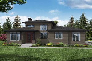 Prairie Exterior - Front Elevation Plan #124-1344