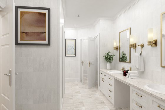 Interior - Master Bathroom for Farmhouse House Plan #45-584 - 3 bed, 2 bath