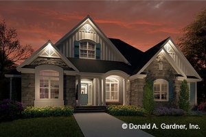 Exterior - Front Elevation 3 for Craftsman House Plan #929-948 - 3 bed, 2.5 bath