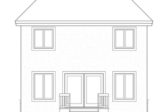 Exterior - Rear Elevation for Country House Plan #23-2327 - 3 bed, 2 bath