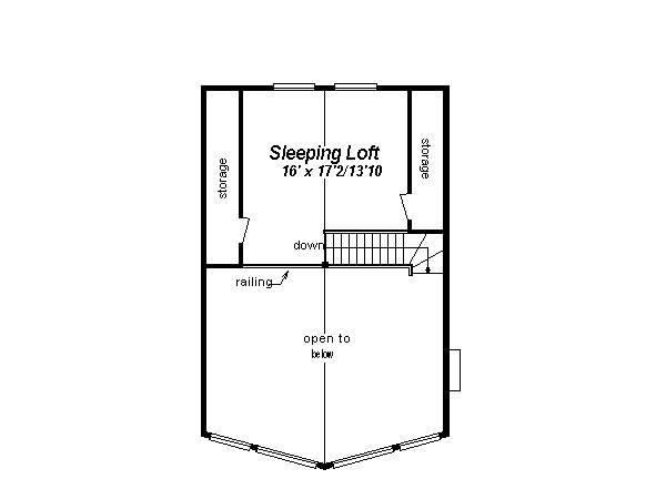 Contemporary Floor Plan - Upper Floor Plan #18-294