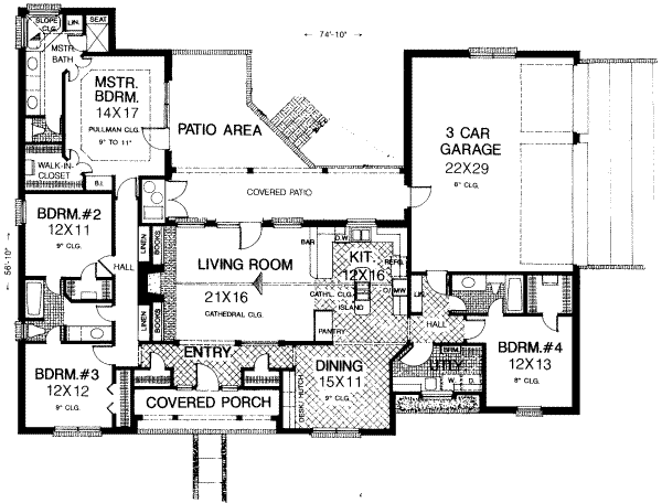 European Floor Plan - Main Floor Plan #310-205