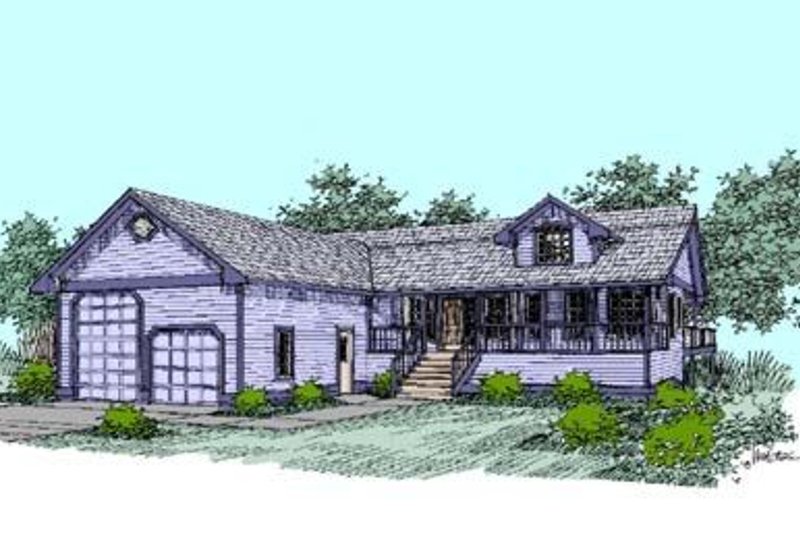 Dream House Plan - Country Exterior - Front Elevation Plan #60-405