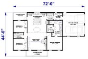 Farmhouse Style House Plan - 3 Beds 2 Baths 1788 Sq/Ft Plan #44-275 