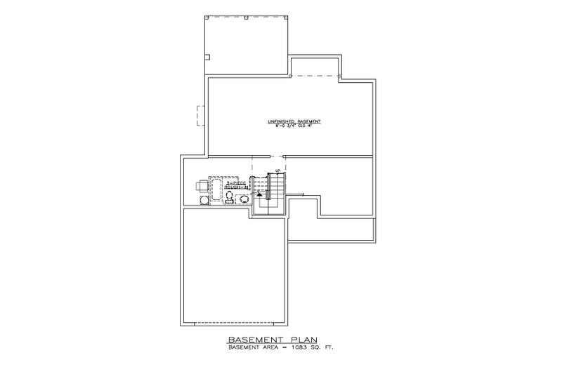 House Blueprint - Floor Plan - Lower Floor for Country House Plan #1100-179 - 3 bed, 2.5 bath