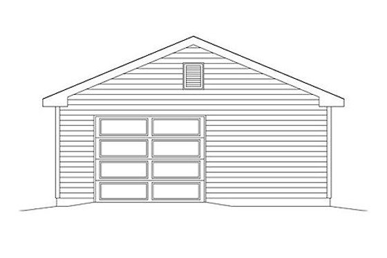 Exterior - Rear Elevation for Traditional House Plan #22-560, 0 bath